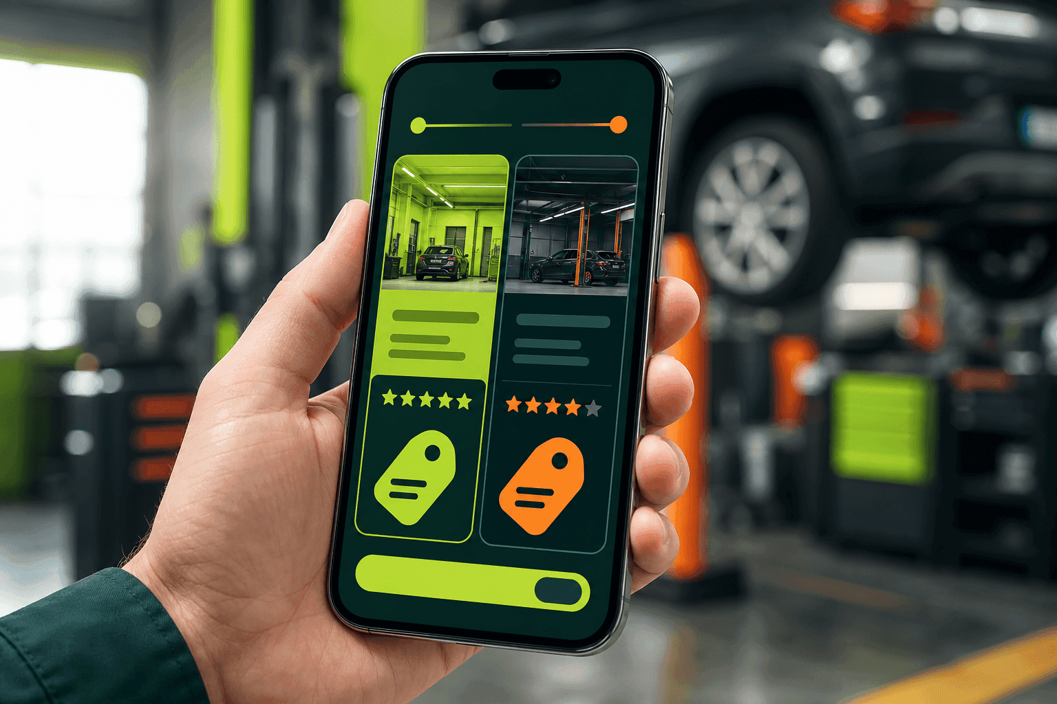 Comparing two verified workshops side by side in the YouHonk app